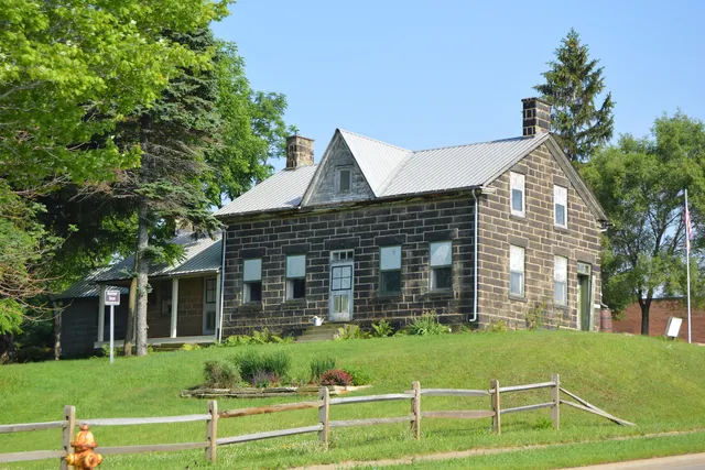 The 1842 Phillip Henninger House, a stone house on Broadview Road in Parma, Ohio